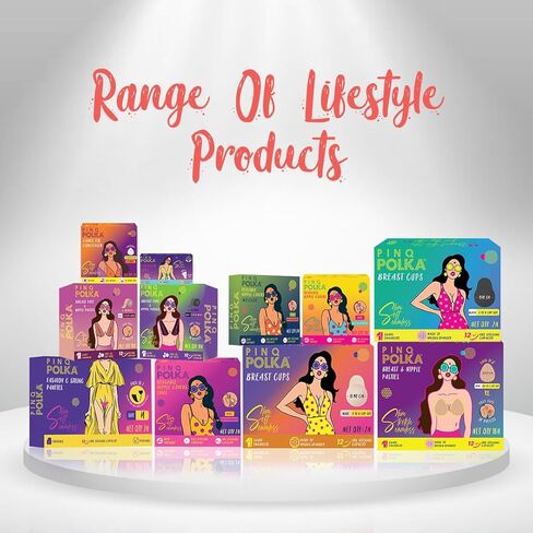 أغطية حلمات قابلة لإعادة الاستخدام من PINQ POLKA للنساء، أغطية حلمات غير لاصقة رقيقة جدًا من السيليكون غير لزجة، غطاء حلمة غير مرئي in Kuwait