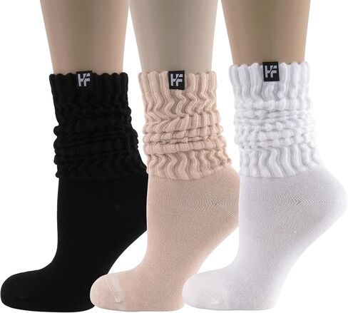 Slouch Socks For Women Cozy Scrunch Socks Womens Crew Socks Long Boot Socks Women in Saudi Arabia