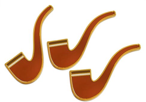 Novel Merk Old Time Pipe – Hipster, & Steampunk Lapel Pin, Hat Pin & Tie Tack Set - with Clutch Back 3 Piece in Saudi Arabia