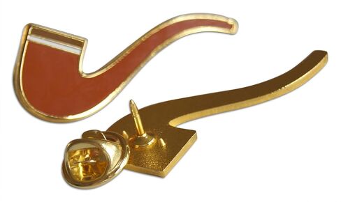 Novel Merk Old Time Pipe – Hipster, & Steampunk Lapel Pin, Hat Pin & Tie Tack Set - with Clutch Back 3 Piece in Saudi Arabia