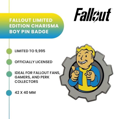 شارة دبوس كاريزما بوي إصدار محدود من Fallout in Saudi Arabia
