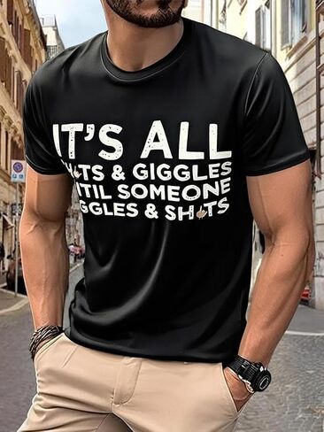 Men's Crew T-Shirt Casual Short Sleeve Loose Fit T Shirt Basic Graphic Crew Neck Blouse Funny Tees Big and Tall Tops in Saudi Arabia
