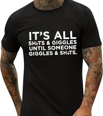 Men's Crew T-Shirt Casual Short Sleeve Loose Fit T Shirt Basic Graphic Crew Neck Blouse Funny Tees Big and Tall Tops in Saudi Arabia