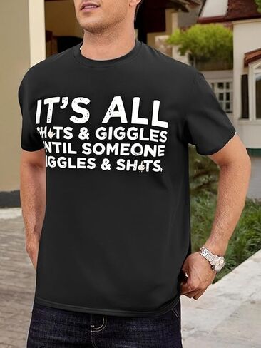 Men's Crew T-Shirt Casual Short Sleeve Loose Fit T Shirt Basic Graphic Crew Neck Blouse Funny Tees Big and Tall Tops in Saudi Arabia