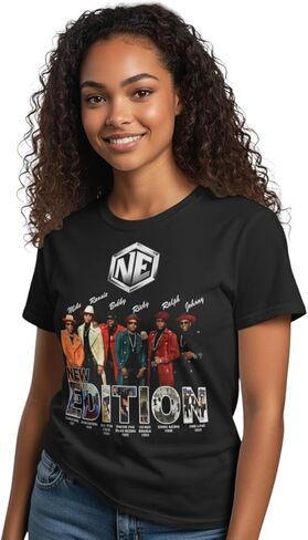 تي شيرت The New Edition Way Signature Collectors Item Tour، تذكارات الحفلة الموسيقية، أفضل صديق، تي شيرت مطابق للجنسين in Kuwait