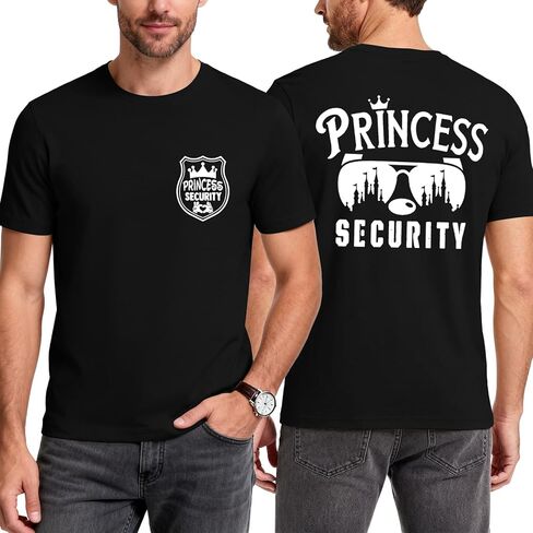 Princess Security Team Shirt Men Magical Kingdom T-Shirt Short Sleeve Family Dad Graphic Tees for Vacation Trips Party in Saudi Arabia