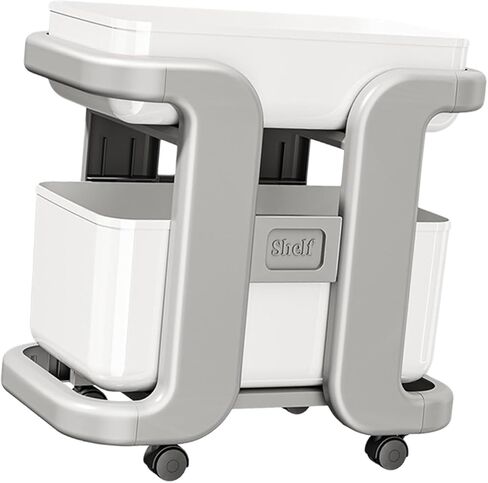 خزانة كتب دوارة بعجلات، عربة تخزين متنقلة، 42.5 × 26.5 × 43.5 سم (16.7 × 10.4 × 17.1 بوصة) مادة البولي بروبيلين، منظم رف كتب متحرك للمكتب والمنزل وحامل النباتات in Kuwait