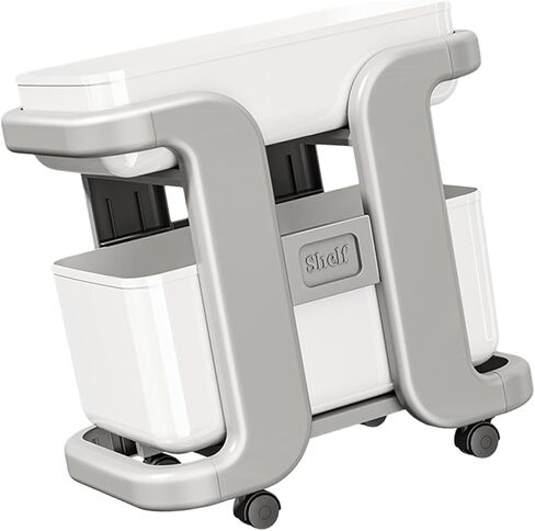 خزانة كتب دوارة بعجلات، عربة تخزين متنقلة، 42.5 × 26.5 × 43.5 سم (16.7 × 10.4 × 17.1 بوصة) مادة البولي بروبيلين، منظم رف كتب متحرك للمكتب والمنزل وحامل النباتات in Kuwait