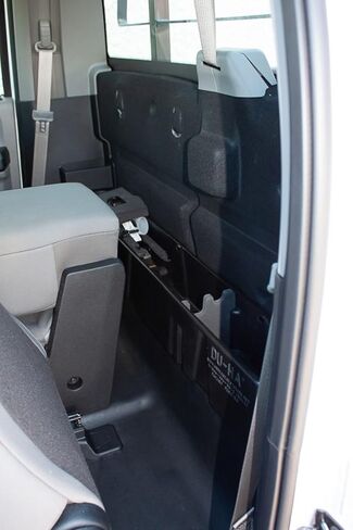 DuHa 20114 تخزين خلف المقعد يناسب 2015-2026 Ford F150 Regular Cab | منظم أسود عالي التحمل خلف المقعد | الطول 50 بوصة × العرض 6.5 بوصة × الارتفاع 6.75 بوصة | سهولة الإعداد in Kuwait