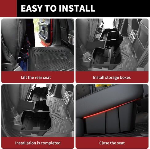 YITAMOTOR Rear Under Seat Storage Box Fit 2019-2026 Chevy Silverado/GMC Sierra 1500 Double Cab & Crew Cab, 2020-2026 2500HD/3500HD, Upgraded Truck Organizer Underseat Storage Tool Box in Saudi Arabia