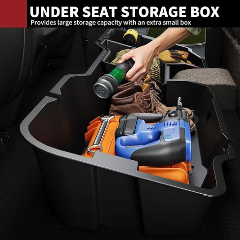 YITAMOTOR Rear Under Seat Storage Box Fit 2019-2026 Chevy Silverado/GMC Sierra 1500 Double Cab & Crew Cab, 2020-2026 2500HD/3500HD, Upgraded Truck Organizer Underseat Storage Tool Box in Saudi Arabia