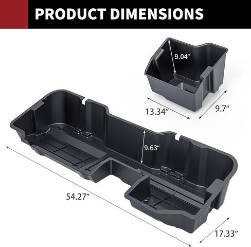 YITAMOTOR Rear Under Seat Storage Box Fit 2019-2026 Chevy Silverado/GMC Sierra 1500 Double Cab & Crew Cab, 2020-2026 2500HD/3500HD, Upgraded Truck Organizer Underseat Storage Tool Box in Saudi Arabia