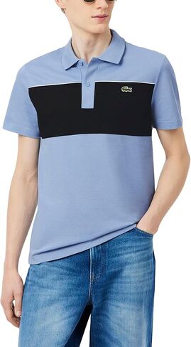 Lacoste Men's Regular Fit Colour-Block Piqué Polo Shirt in Saudi Arabia