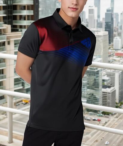 Men's Casual Polo Shirts Summer Short Sleeve Henley Golf Tennis T-Shirts in Saudi Arabia