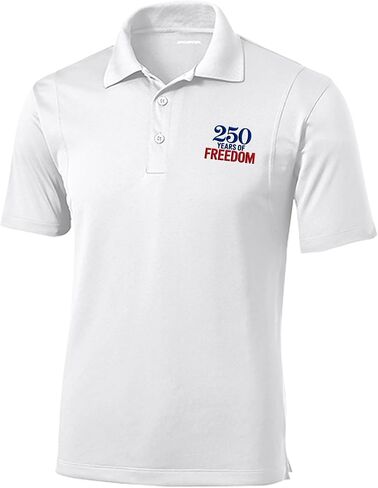 تي شيرت بولو جرافيك للرجال من Patriot Pride - تصميم تكريم الذكرى السنوية لـ 250 عامًا من الحرية بالولايات المتحدة الأمريكية in Kuwait