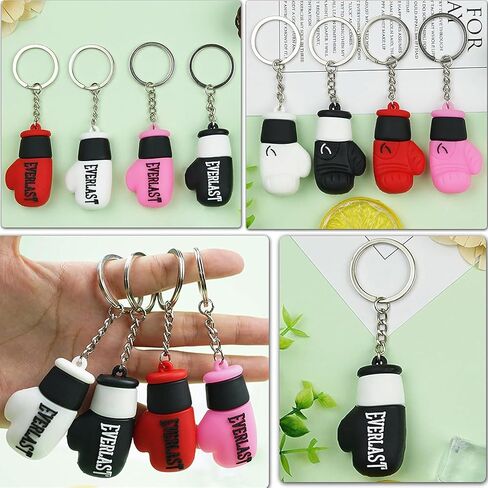 70 Pcs Boxing Gloves Keychain Stickers Party Gifts Supplies Boxing Glove Key Ring Waterproof Vinyl Stickers Decor for Boxers Boxing Coach Fitness Gifts Boxer Fan in Saudi Arabia