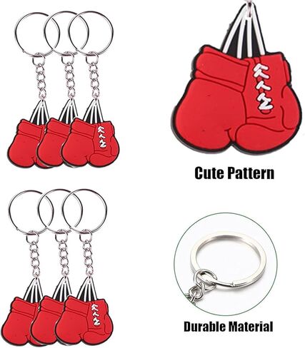 70 Pcs Boxing Gloves Keychain Stickers Party Gifts Supplies Boxing Glove Key Ring Waterproof Vinyl Stickers Decor for Boxers Boxing Coach Fitness Gifts Boxer Fan in Saudi Arabia