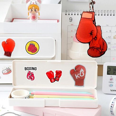 70 Pcs Boxing Gloves Keychain Stickers Party Gifts Supplies Boxing Glove Key Ring Waterproof Vinyl Stickers Decor for Boxers Boxing Coach Fitness Gifts Boxer Fan in Saudi Arabia