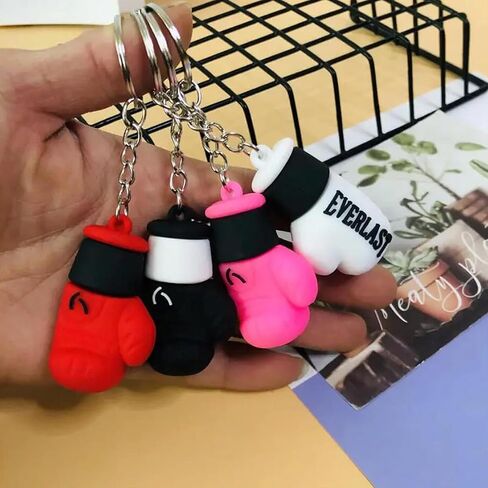 70 Pcs Boxing Gloves Keychain Stickers Party Gifts Supplies Boxing Glove Key Ring Waterproof Vinyl Stickers Decor for Boxers Boxing Coach Fitness Gifts Boxer Fan in Saudi Arabia