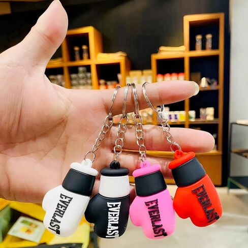 70 Pcs Boxing Gloves Keychain Stickers Party Gifts Supplies Boxing Glove Key Ring Waterproof Vinyl Stickers Decor for Boxers Boxing Coach Fitness Gifts Boxer Fan in Saudi Arabia