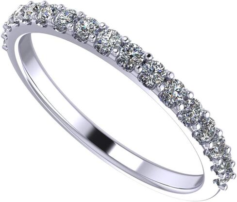 NANA Jewels Wedding Band CZ Ring 3/8cttw Stackable Ring in Solid 10K Gold w/Pure Brilliance Zirconia, Fashion Ring in Saudi Arabia