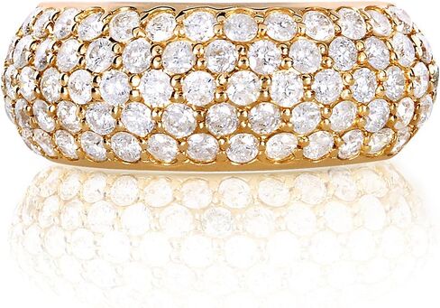 Kobelli Round Brilliant Domed Diamond Pave Band 1 1/4 carat (ctw) in 14K Yellow Gold in Saudi Arabia