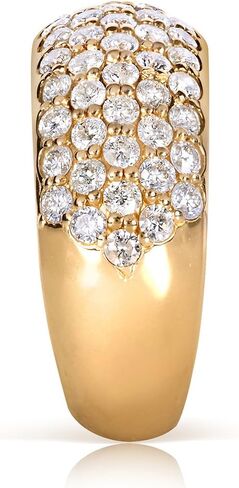 Kobelli Round Brilliant Domed Diamond Pave Band 1 1/4 carat (ctw) in 14K Yellow Gold in Saudi Arabia