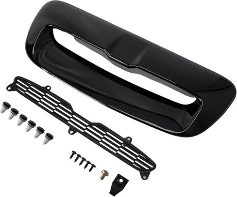 Hood Air Intake Vent Scoop w/Grille 51132756095 for 2007 2008 2009 2010 2011 2012 2013 2014 Mini Cooper S R55 R56 R57 R58 R59, Replace 51132757694, 51232752275 (Glossy Black) in Saudi Arabia