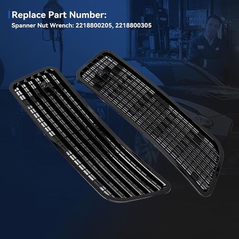 Front Hood Bonnet Grill Vent 2218800205 2218800305 for Mercedes Benz S550 W221 2007 2008 2009 2010 2011 2012 2013 Hood Air Vent Grille Cover Left Driver and Right Passenger Side in Saudi Arabia