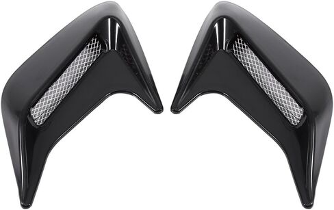 Air Vent Hood, 2PCS Car Decorative Air Scoop Vent Hood Outlet Intake Hood Universal DIY (Black) in Saudi Arabia