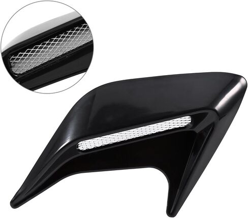 Air Vent Hood, 2PCS Car Decorative Air Scoop Vent Hood Outlet Intake Hood Universal DIY (Black) in Saudi Arabia