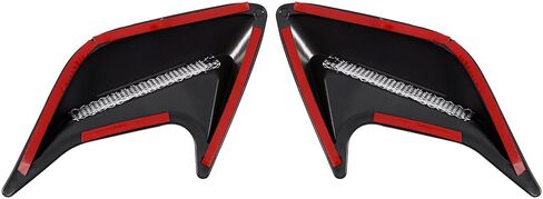 Air Vent Hood, 2PCS Car Decorative Air Scoop Vent Hood Outlet Intake Hood Universal DIY (Black) in Saudi Arabia