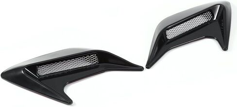 Air Vent Hood, 2PCS Car Decorative Air Scoop Vent Hood Outlet Intake Hood Universal DIY (Black) in Saudi Arabia