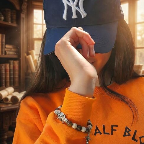 هدايا بيرسي جاكسون وأنابيث الحصرية: سوار عصري من الحجر الطبيعي مع تعليقات ذات طابع خاص - عناصر أزياء قابلة للتجميع in Kuwait