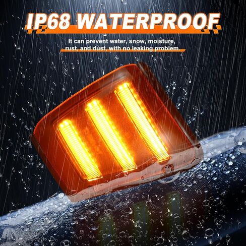ضوء المنعطفات الأمامي LED لشاحنة بيك اب تويوتا 1989-1991 4WD، 1990 1991 Toyota 4Runner، (LH+RH) مصباح أمامي للعلامة الجانبية، يستبدل OEM # TO2520124 TO2521126 in Kuwait
