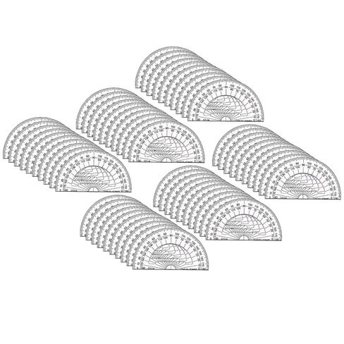 Charles Leonard Plastic 4" Protractor, Pack of 60 in Saudi Arabia