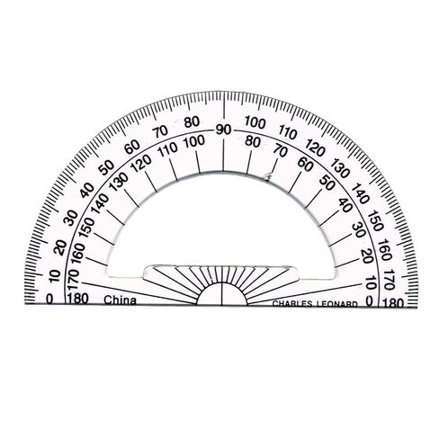 Charles Leonard Plastic 4" Protractor, Pack of 60 in Saudi Arabia