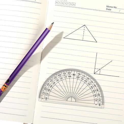 Outus Plastic Protractor for Angle Measurement Student Math 180 Degrees, 4 Inches, Clear, 10 Pack in Saudi Arabia