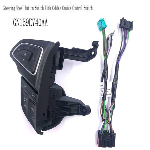 مفتاح التحكم في السرعة Butto GN159E740AA مفتاح زر عجلة القيادة مع مجموعة الكابل/مناسب لـ Ford Focus Mk3 2015-2017 Kuga Cruise Control in Saudi Arabia