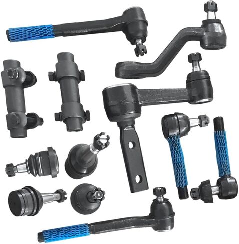 12Pcs Complete Pitman Idler Arm Front Upper Lower Ball Outer Tie Rod Adjustment Sleeves Suspension Kit Compatible with Dodge Ram 1500 1994-1999 K7217T K7239 K7201 K7206T in Kuwait