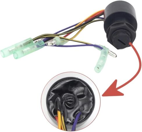 مفتاح الإشعال Assy مع مفتاح 3 موضع 6 موصلات سلكية أجزاء محرك القارب الخارجي متوافقة مع صندوق التحكم 87-17009A5 in Kuwait
