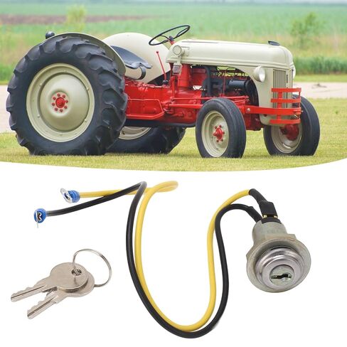 Ignition Switch with Keys, Aluminium Alloy, OE 8N3679C for 9N 8N 2N NAA 501 600 601 700 701 800 900 Tractor - Waterproof and Heat, Durable Construction, Reliable in Saudi Arabia