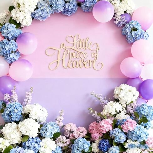 A Little Piece of Heaven Sign for Backdrop,Baby Shower Wall Decorations for Baby Shower Decoration,Baptism or Gender Reveal Party Photo Booth Decor, 15.5x10 inches in Saudi Arabia