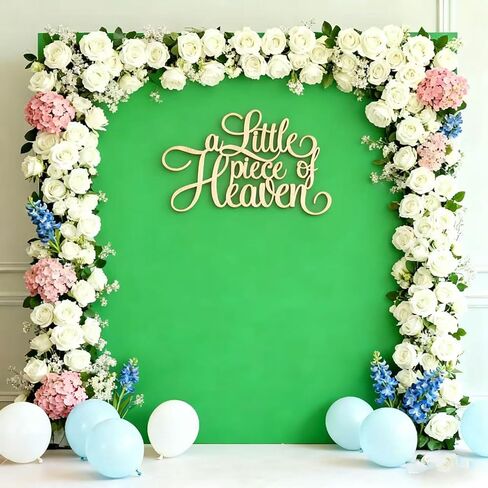 A Little Piece of Heaven Sign for Backdrop,Baby Shower Wall Decorations for Baby Shower Decoration,Baptism or Gender Reveal Party Photo Booth Decor, 15.5x10 inches in Saudi Arabia