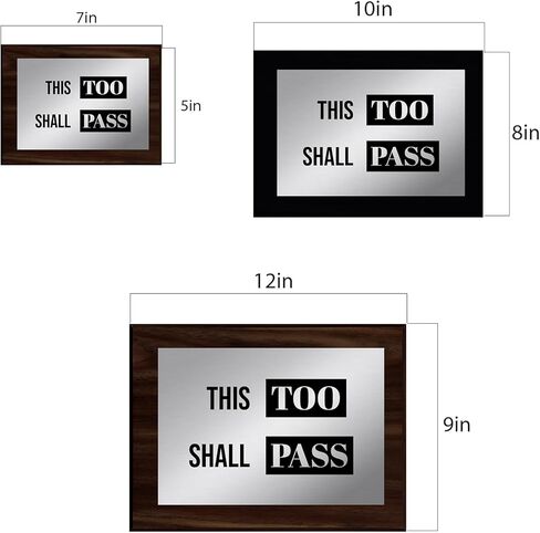 لوحة حائط مزخرفة بإطار أسود مقاس 10x8 من This Too Shall | حامل أكريليك أنيق | لوحة فنية جدارية ملهمة in Saudi Arabia