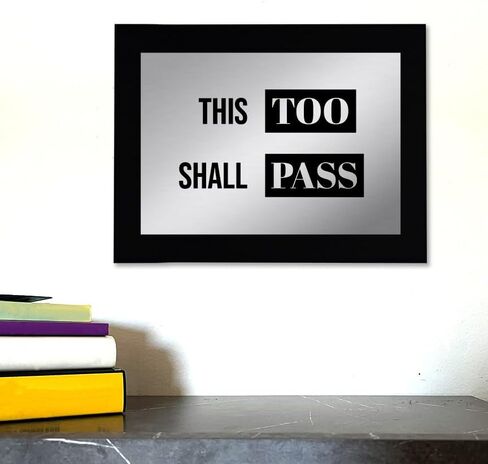 لوحة حائط مزخرفة بإطار أسود مقاس 10x8 من This Too Shall | حامل أكريليك أنيق | لوحة فنية جدارية ملهمة in Saudi Arabia