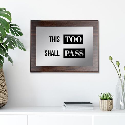 لوحة حائط مزخرفة بإطار أسود مقاس 10x8 من This Too Shall | حامل أكريليك أنيق | لوحة فنية جدارية ملهمة in Saudi Arabia