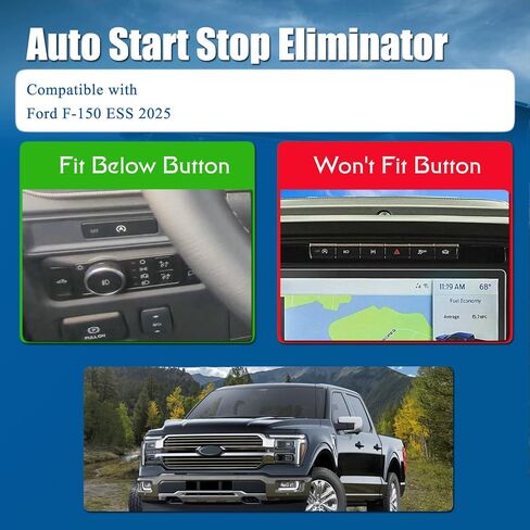 مزيل إيقاف التشغيل التلقائي متوافق مع Ford F150 ESS 2021-2025 نظام محرك Startstop التلقائي تعطيل جهاز كابل إلغاء إيقاف التشغيل يوفر ملحقات البطارية in Kuwait