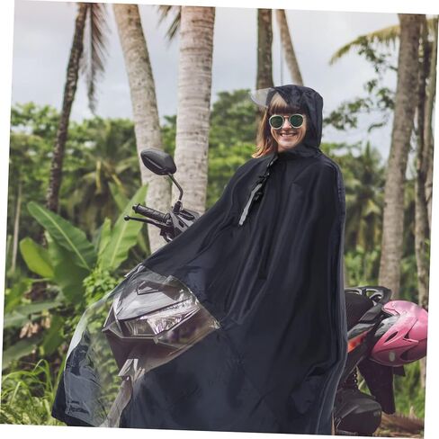 Totority 1pc Hooded Raincoat for Seniors Lightweight Folding Poncho for Electric Scooter Windproof Rain Cover Deep Emergency Rain Gear for Adults in Saudi Arabia