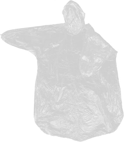 Yardwe 6pcs Thick Disposable Rain Poncho Set for Adults Portable Vacuum Long Raincoat for Outdoor Activities Hiking Cycling and Camping Waterproof Emergency Rain Cover in Saudi Arabia